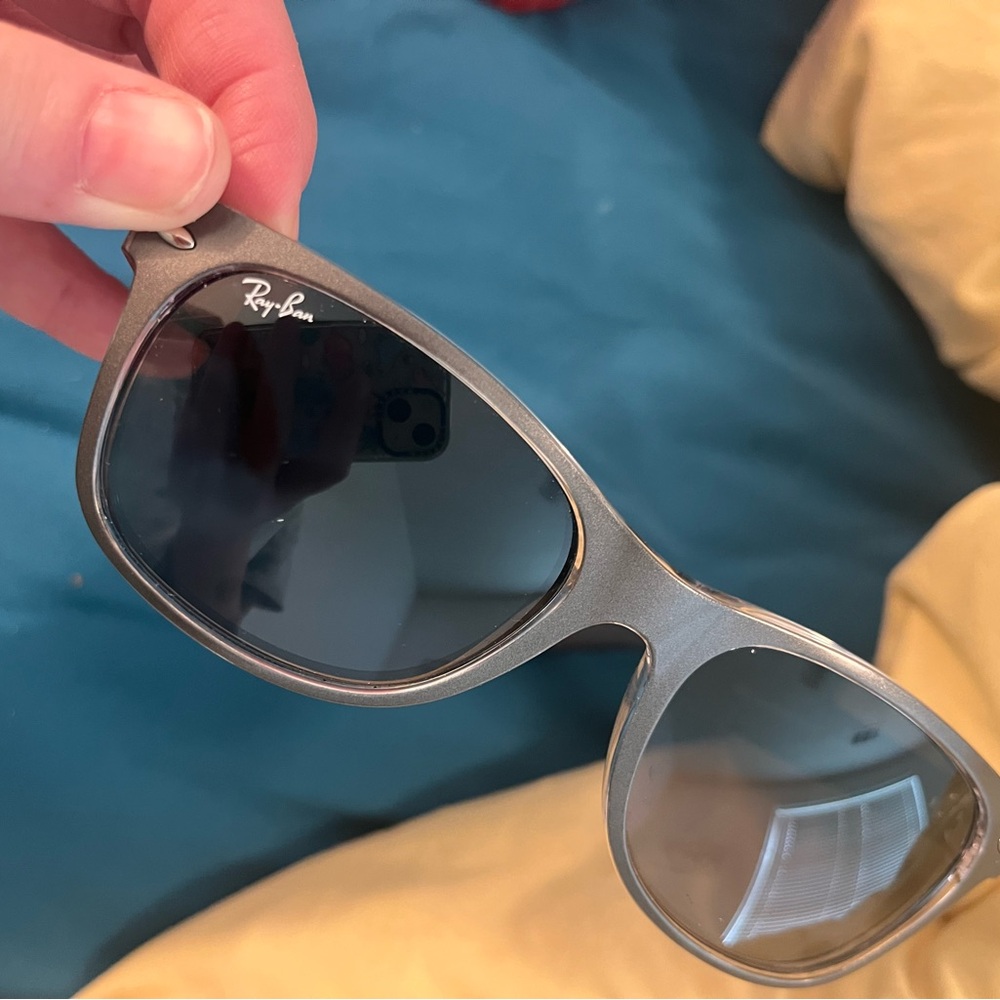 Ray-Ban Matte Gray Frame Sunglasses with Dark Lenses